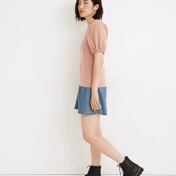 MADEWELL Floral Jacquard Puff-Sleeve Tee - Picture 3 of 8